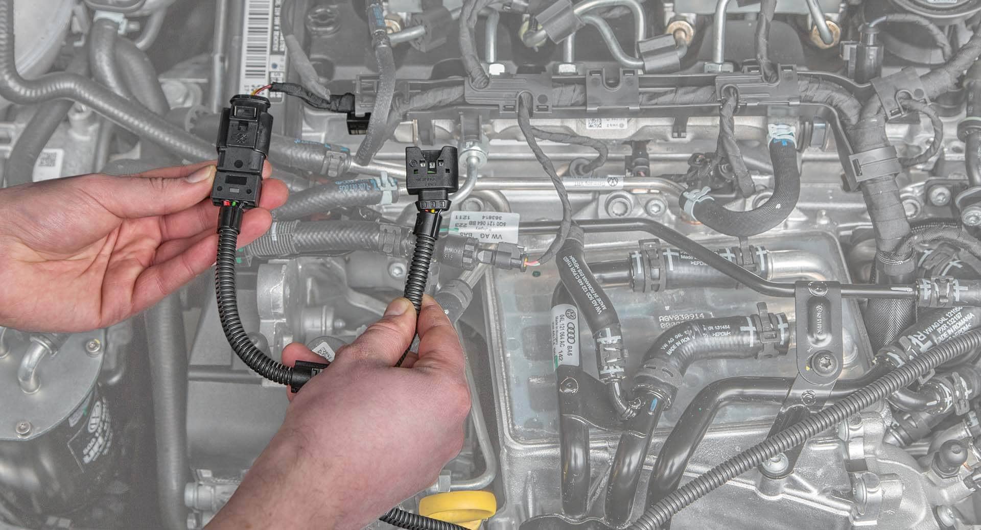 Connecting the wiring harness